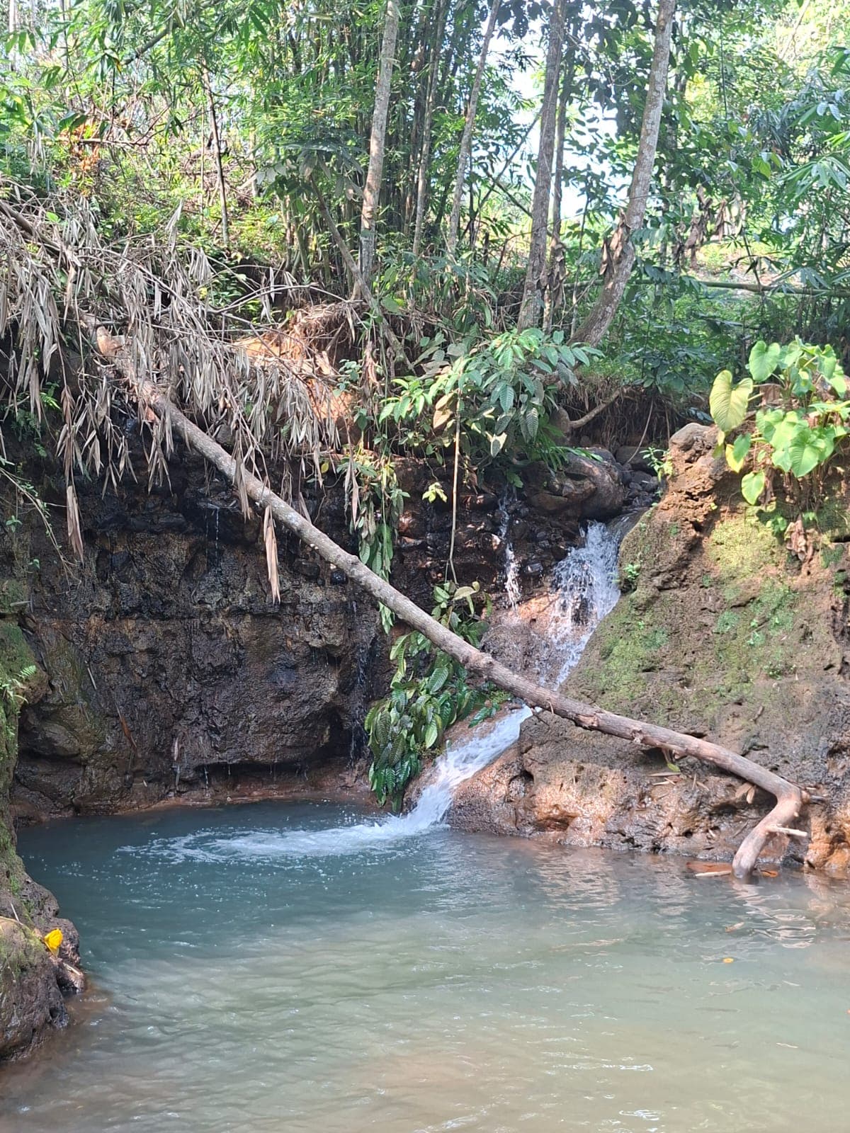 Air terjun kecil di aliran Cibanteri.