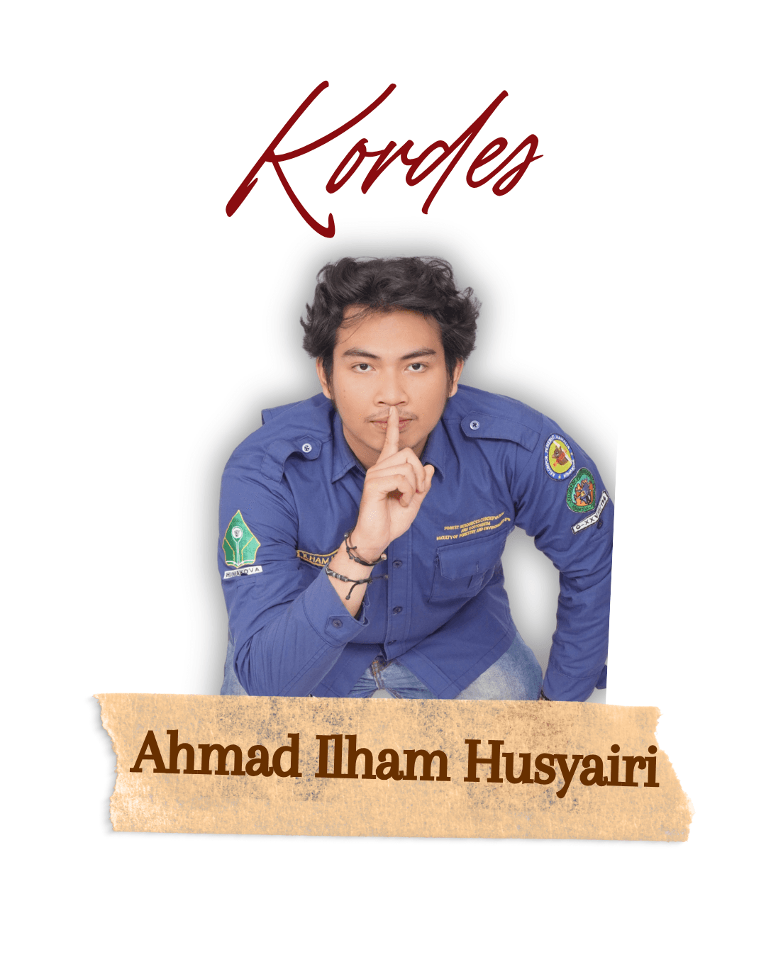 Kartu anggota Tim Tempura: Ahmad Ilham Husyairi, Koordinator Desa, Fakultas Kehutanan.